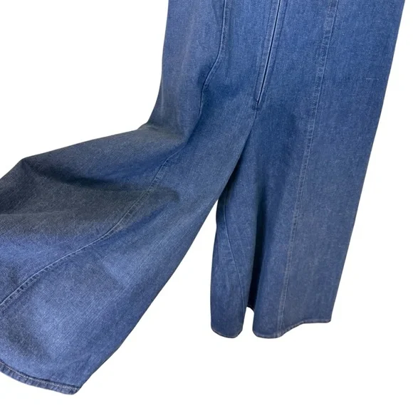 Mizz Lizz Vintage Women’s Chic Denim Culotte Jumpsuit w by sz 7/8 - Picture 3 of 13